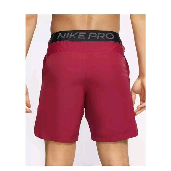 Nike Pro Training Slim Fit Shorts Mens Sz XXL CD4317-620 New Red Dri-Fit - Picture 4 of 13